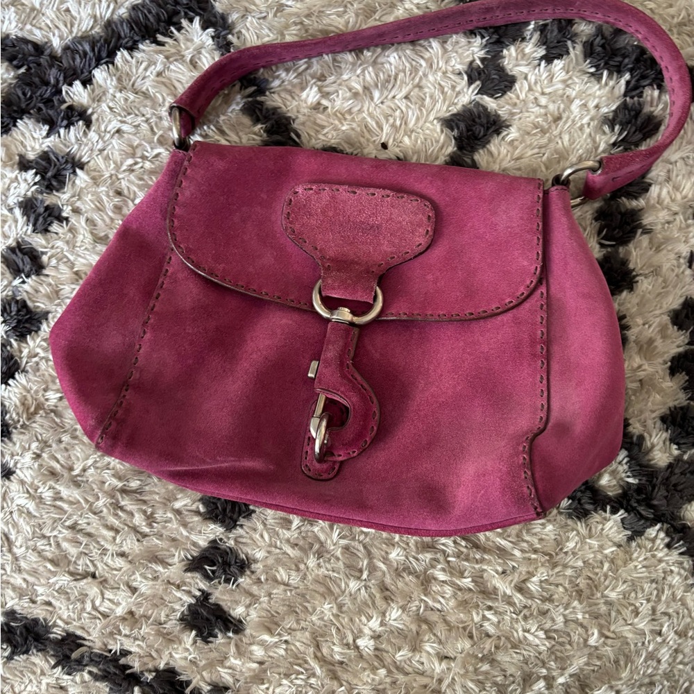 Prada Scamosciato Suede Shoulder Bag - Picture 2 of 7